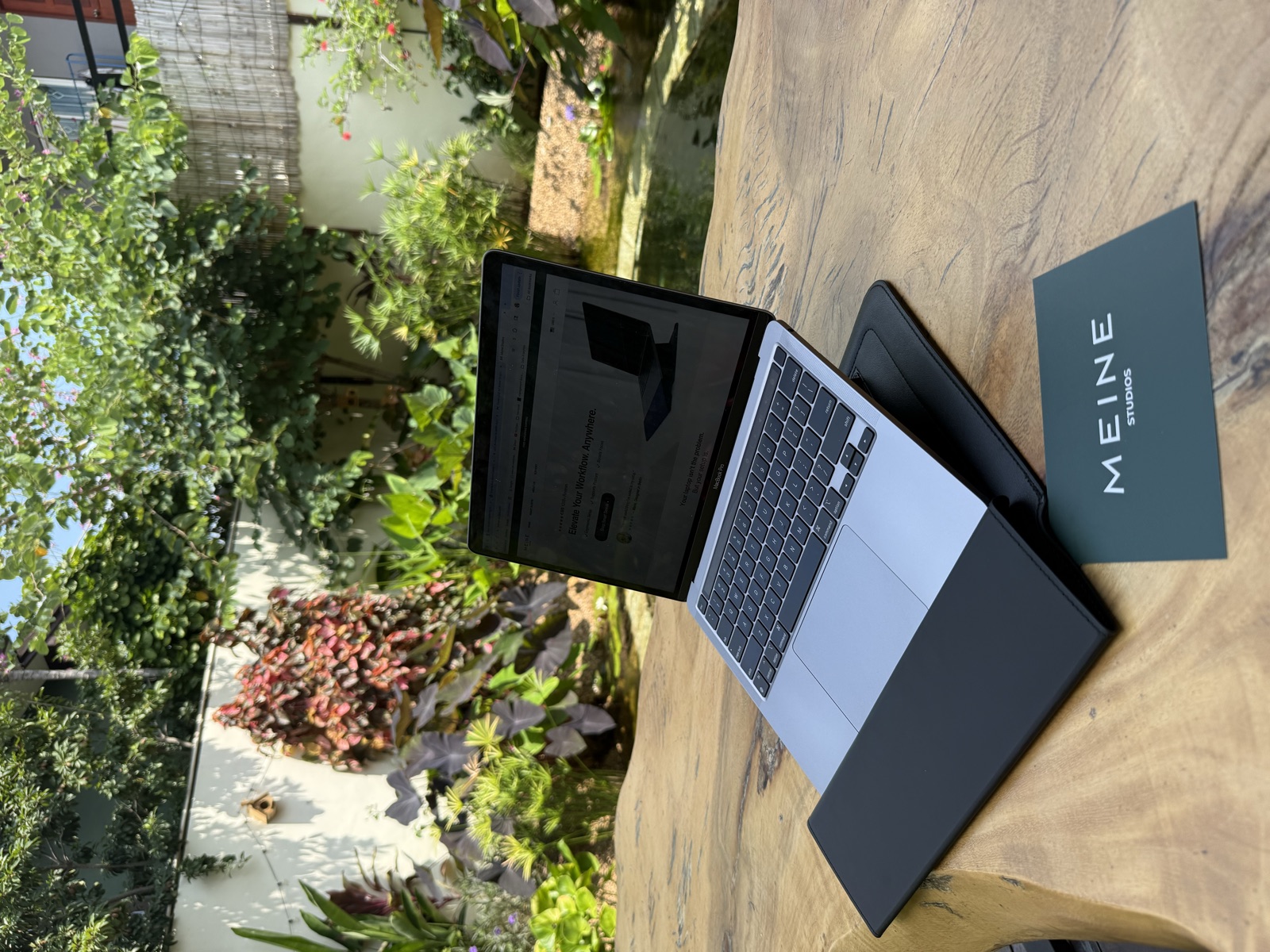 Meine Studios laptop and sleeve